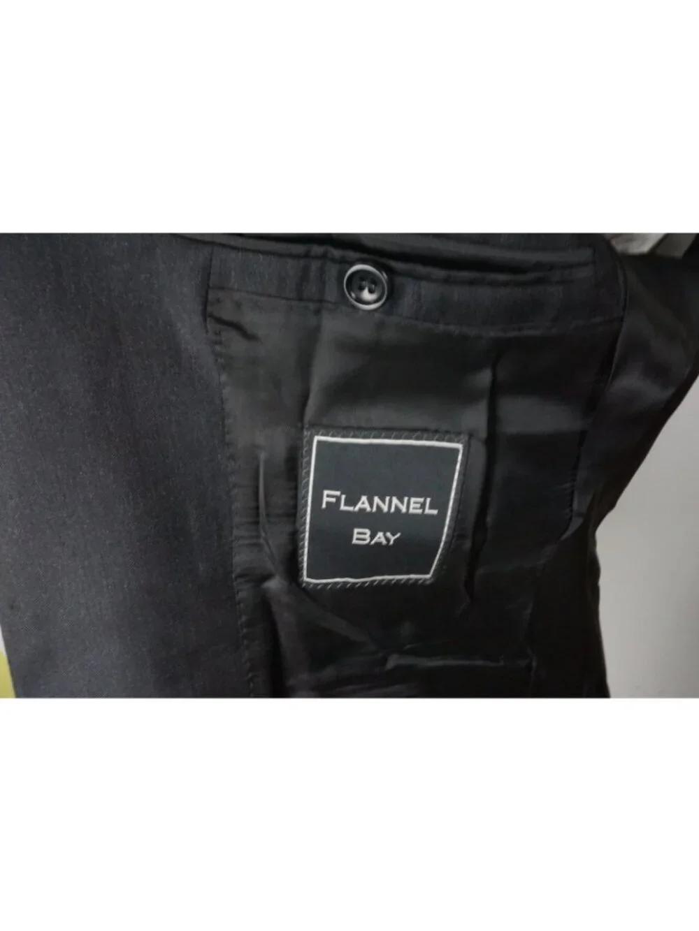 Flannel Bay Charcoal Gray S110s Wool 2 Pc Suit Jacket Pant 38 Brand New